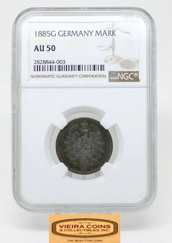 1885-G Germany Silver  Mark NGC AU50 - #CONS25926