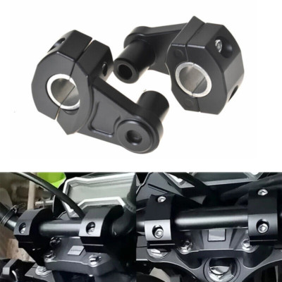 Motorcycle 7/8'' 1-1/8'' Handlebar Riser 22-28mm Rise Adapter Mount Bracket Clamp
