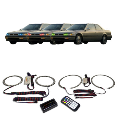 RGB Multi Color Bluetooth Headlight Halo kit for Honda Accord 90-93
