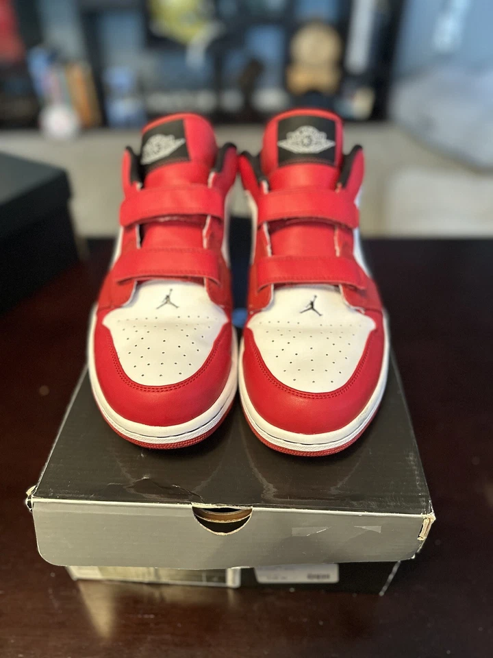 Nike Air Jordan 1 Retro Bajo Oficial VELCRO® 12 2008 Chicago 339894 101 Foto 3 de 4