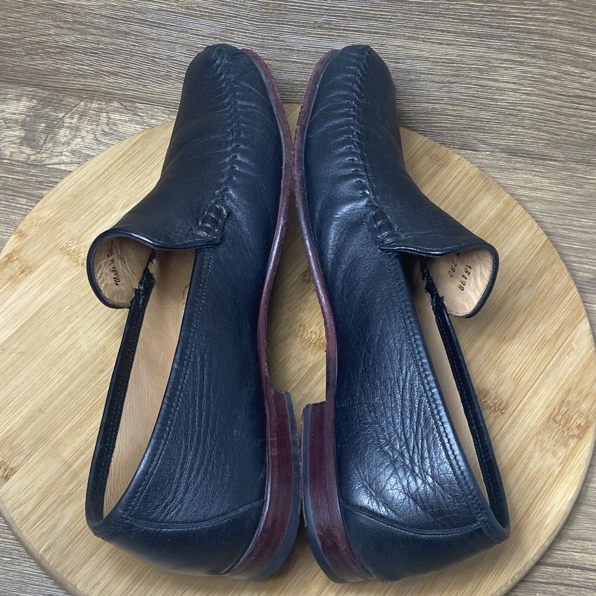 Mezlan Platinum Mens Black Textured Leather‎ Loafers Made in Spain 47777 Mezlan Platinum Mens Black Textured Leather Loafers Made in  main image 2