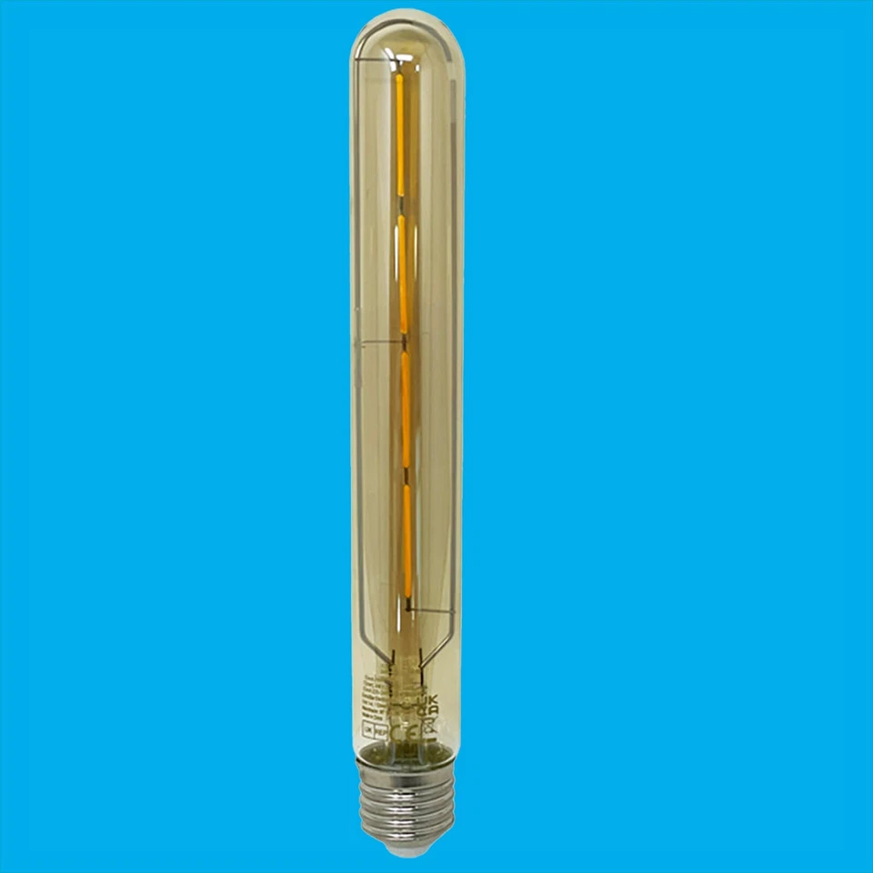 1x 4W (=33W) Vintage T30 Tube Gold LED Filament, ES E27, 2700K, Light Bulbs Lamp - Image 2 of 2