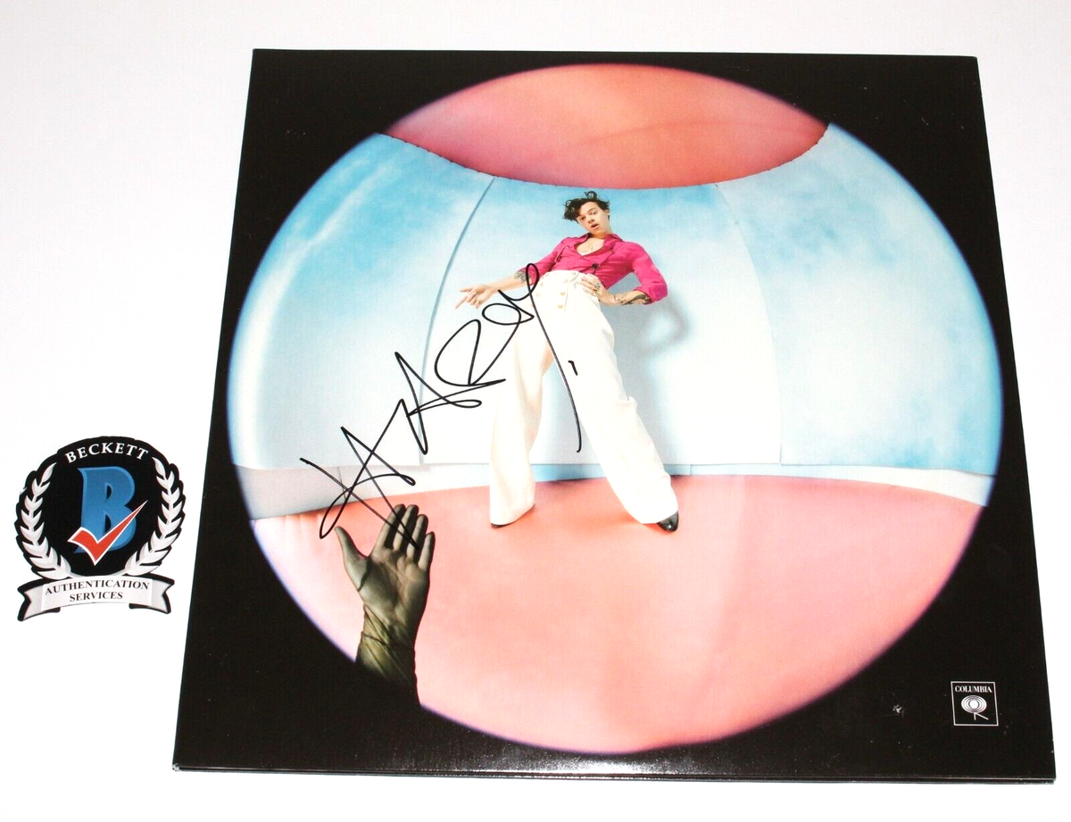 HARRY STYLES SIGNED 'FINE LINE' ALBUM VINYL RECORD BECKETT COA