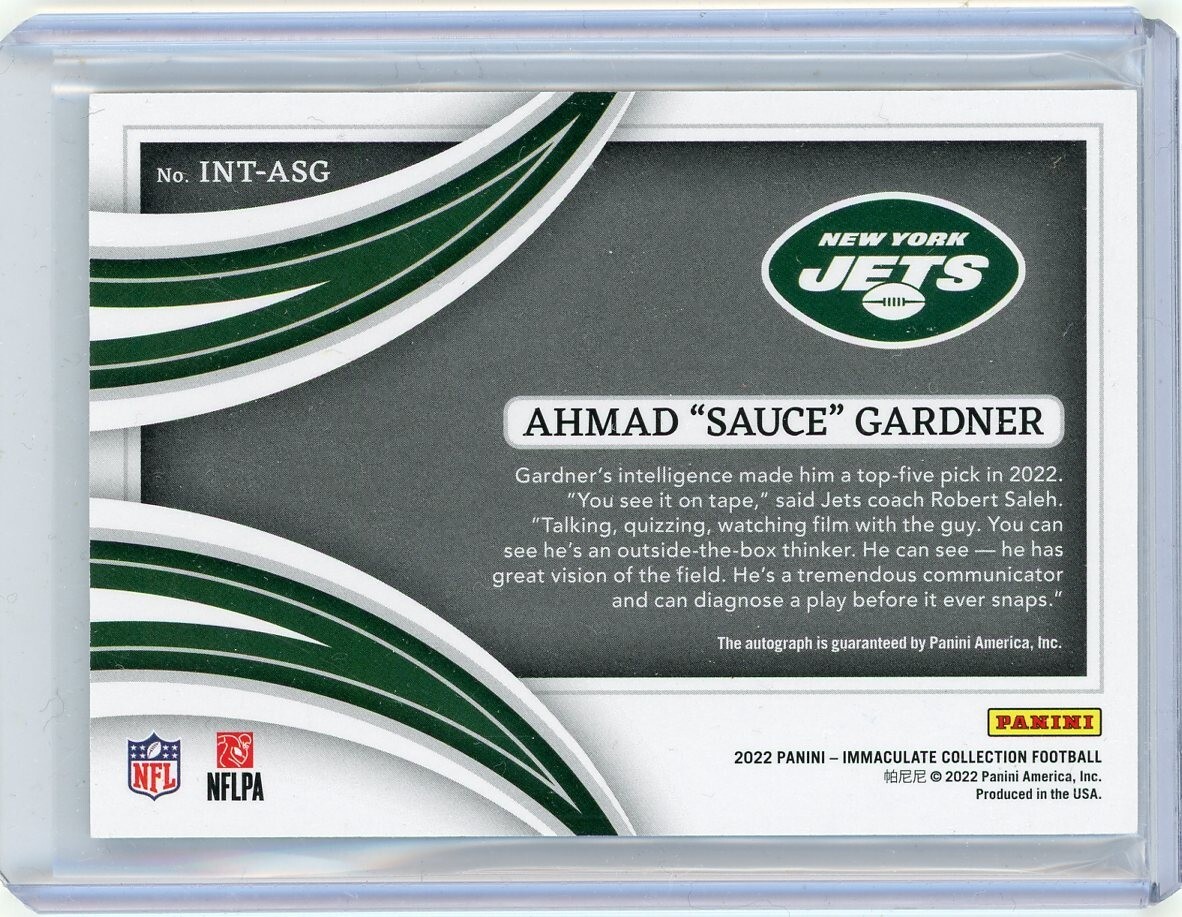 2022 Panini Immaculate Introductions Rookie Auto Ahmad