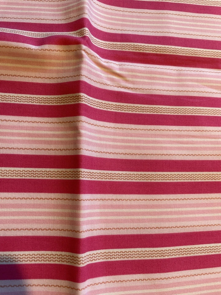 100% Cotton Quilting Fabric  Aviary Broad stripe Pink By Joel Dewberry - Image 2 of 4