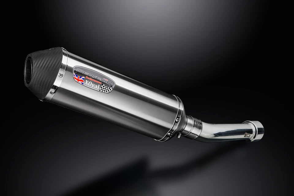 Aprilia Tuono 2003-2004 Delkevic Slip On 13.5" X-Oval Stainless Exhaust Muffler - Image 2 of 4