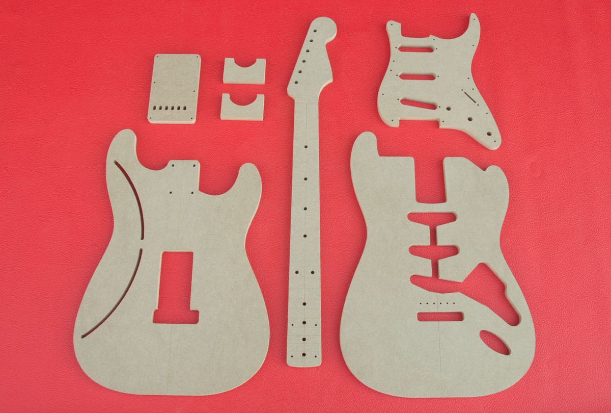 Vintage Stratocaster Guitar Router Template Set wNeck CNC Strat 1