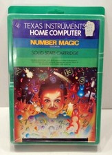 Texas Instruments NUMBER MAGIC Cartridge for TI99/4A with Manual/Box - UNTESTED