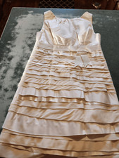 NWT Alice+Olivia white twisted layer Shift dress