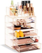 Acrylic Cosmetic Makeup and Jewelry Storage Case Display Drawers Space saver