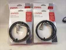 Lot of 4 Staples Laptop Combination Cable Locks