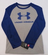 Under Armour Boys Heather Gray Long Sleeve Shirt Size 5