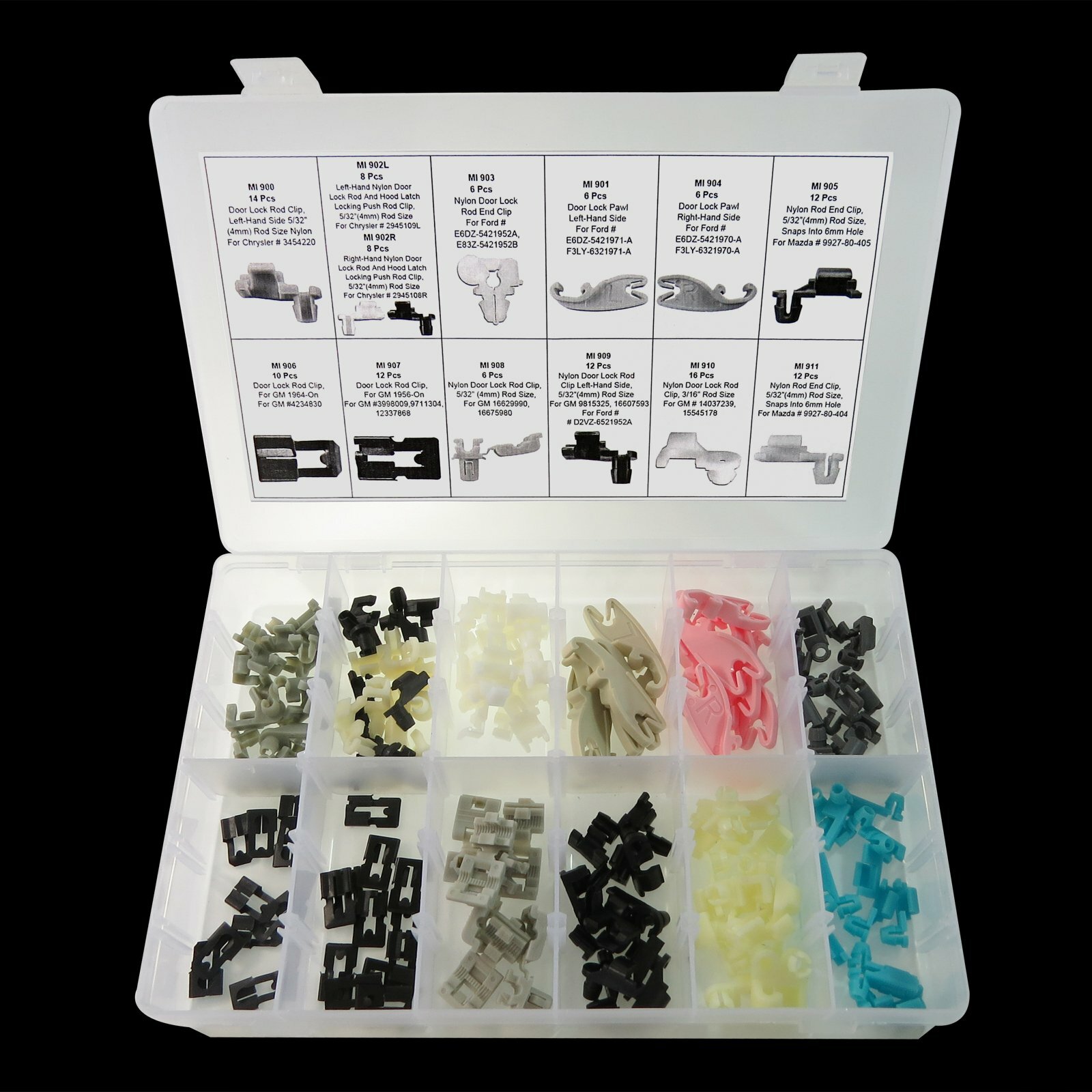 128 Pcs Door Lock Rod End Clip Retainer Assortment For GM For Ford For ...