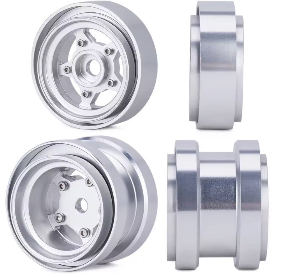 Kit De 4 Jantes Beadlock CNC Pour Voitures RC Tamiya Frog/Grasshopper/Hornet - En Alliage D'Aluminium