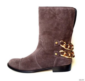 gray flat ankle boots