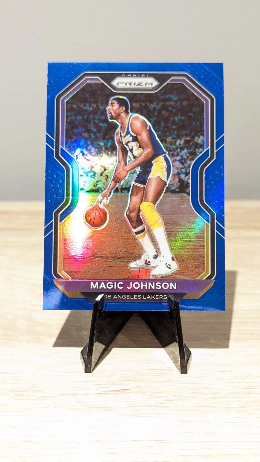 2020 Panini Prizm Basketball Prizms Blue Magic Johnson #219