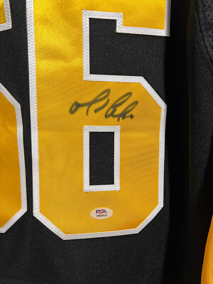 MARIO LEMIEUX Pittsburgh Penguins SIGNED Autograph JERSEY PSA COA