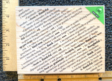 Hero Arts Rubber Stamp Thank You Dictionary Thankful NEW UNUSED