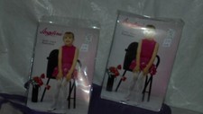 2 PR ANGELINA, GIRLS LACE PANTYHOSE. SZ XL, 11-14. 74-100 .56"-62".NEW IN PKGS.