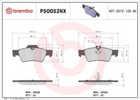 Brembo Bremsbelagsatz, Scheibenbremse P50052NX FüR MERCEDES-BENZ