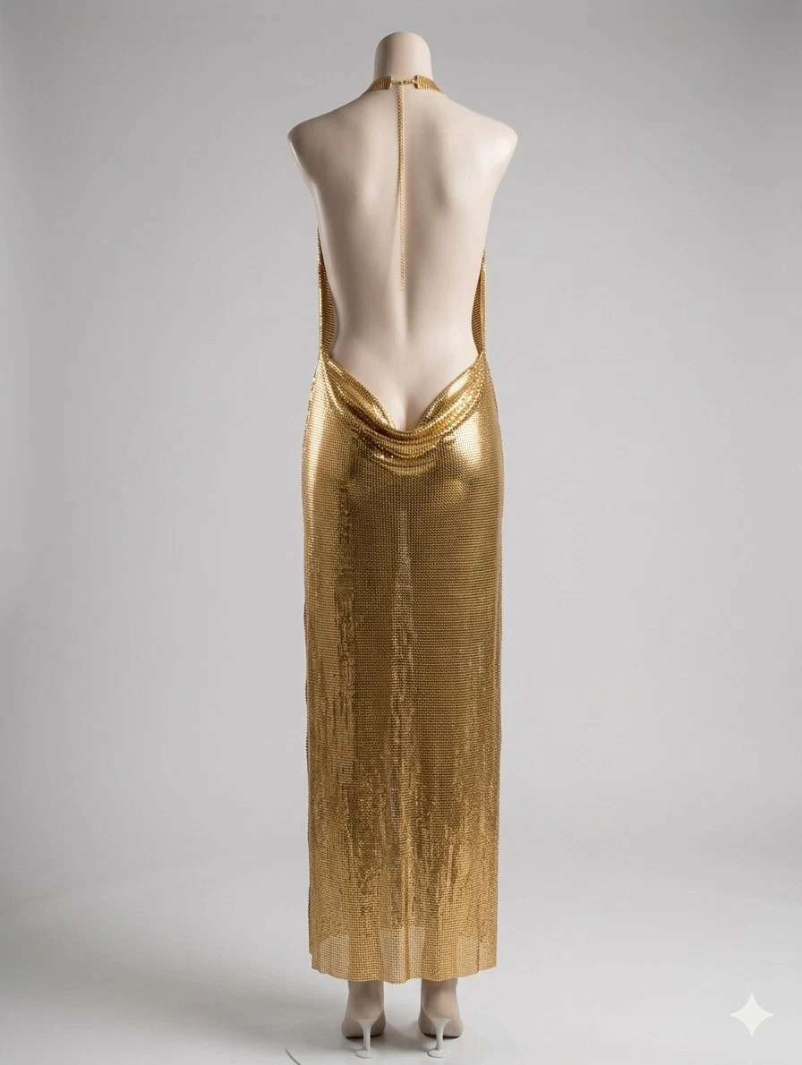 Gold Metal 1970s Vintage Dresses for Women for sale | eBay