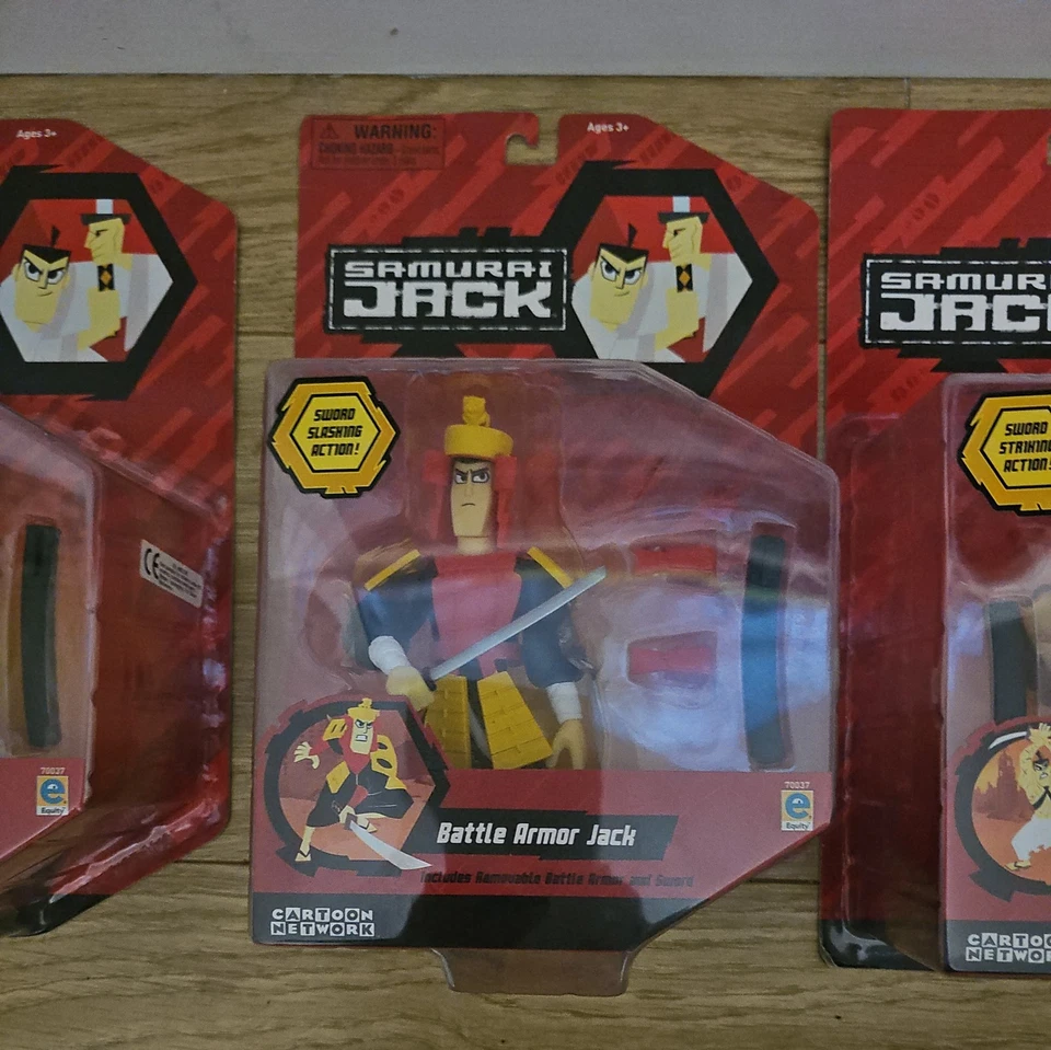 x4 job lot boxed x2 Samurai Jack BATTLE ARMOR  x1 samurai x1 scared cartoon net - Image 2 of 4