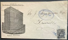 IRIONA 1895 RARA CUBIERTA ILUSTRADA "BURCHARD HONDURAS FRUIT CO RUATAN" SEEBECK