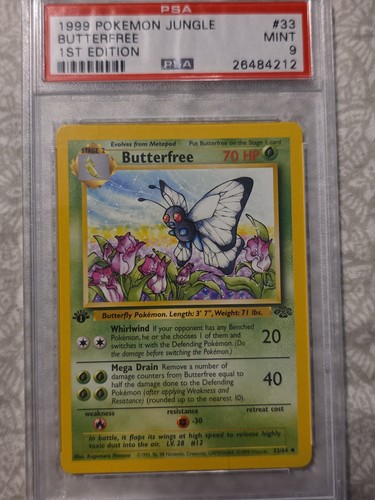 Butterfree (1st Edition) graded PSA 9 for sale on eBay