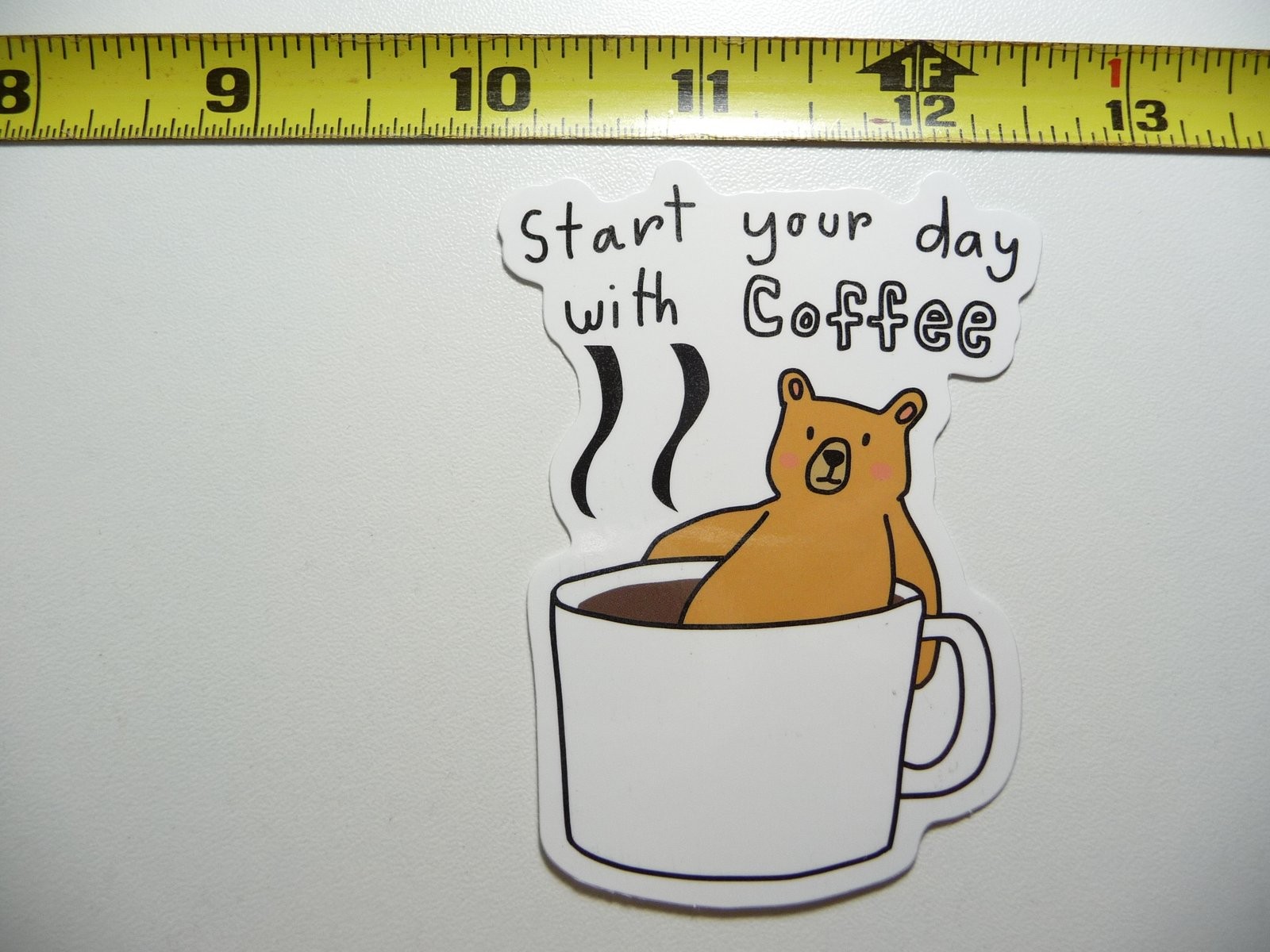 Coffee Bear Decal Sticker for Barista Shop Cafe Lovers