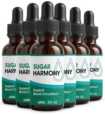 (6 Pack) Sugar Harmony Drops, SugarHarmony Maximum Strength Blood Support