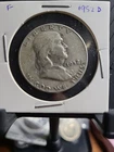 1952 S Franklin Half Dollar F Fine 90% Silver 50c US Coin Collectible