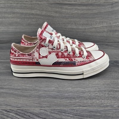 Converse Chuck 70 Ox Low x Isabel Marant Size 9 Womens Red Bandana Scarf Sneaker