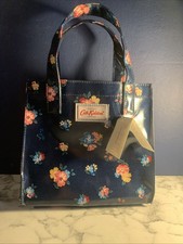 Cath Kidston Oilcloth Book Tote bag Navy blue floral New With Tags