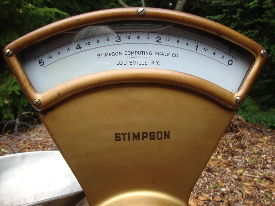 Antique Stimpson 5 lb Computing Scale Patent 1907-1909 - Image 2 of 4