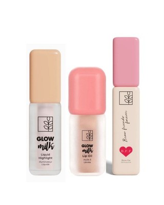 The Beauty Crop Glow Milk Liquid Highlighter SUNDEW/Lip Oil SUGAR&Brow Gel TAUPE