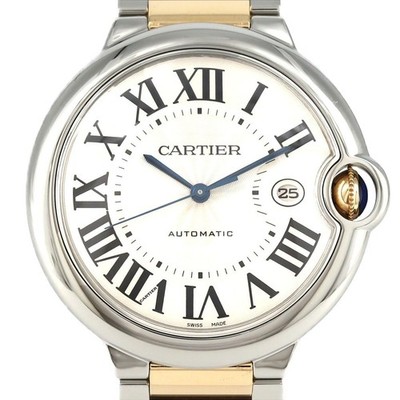 Authentic Cartier Ballon Bleu LM Two-tone W69009Z3 SSxYG Mechanical Automati...