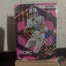 2025 Panini Mosaic Pink Fluorescent Epic Performers #4 Brock Bowers