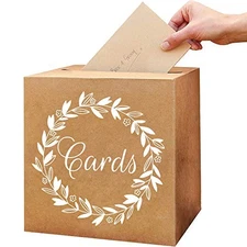 KALEFO Kraft Card Box Wedding Favors Post Boxes Cardboard Wedding Party Decor 
