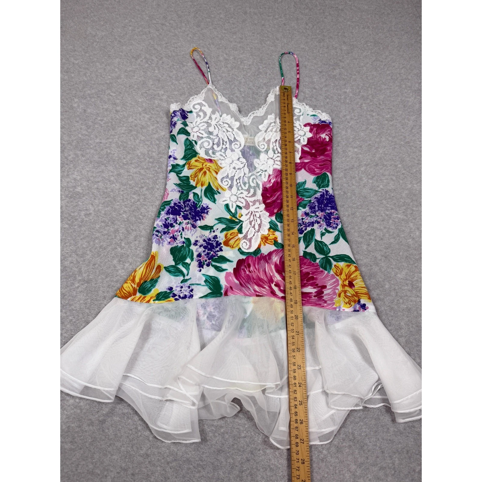 UNDERCOVER Abito corto vintage Victoria's Secret donna taglia P floreale slip