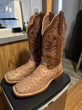 Tony Lama Men’s San Saba Full Quill Ostrich Boots Size 10D