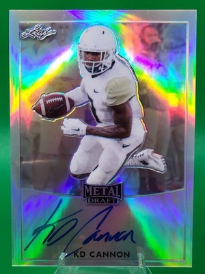 2017 Leaf Metal Draft Autograph Silver KD Cannon Rookie Baylor Bears #BA-KDC