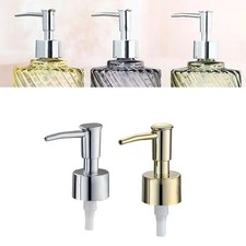 28 Thread Plastic Reusable Soap Dispenser Pump Head Brushed Finish Pump Head