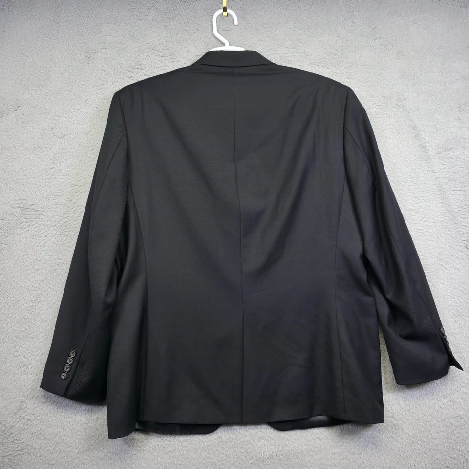 Blazer Lauren Ralph Lauren Para Hombres 46R Negro Lana Hecho en Canadá Preppy Traje Chaqueta Foto 3 de 4