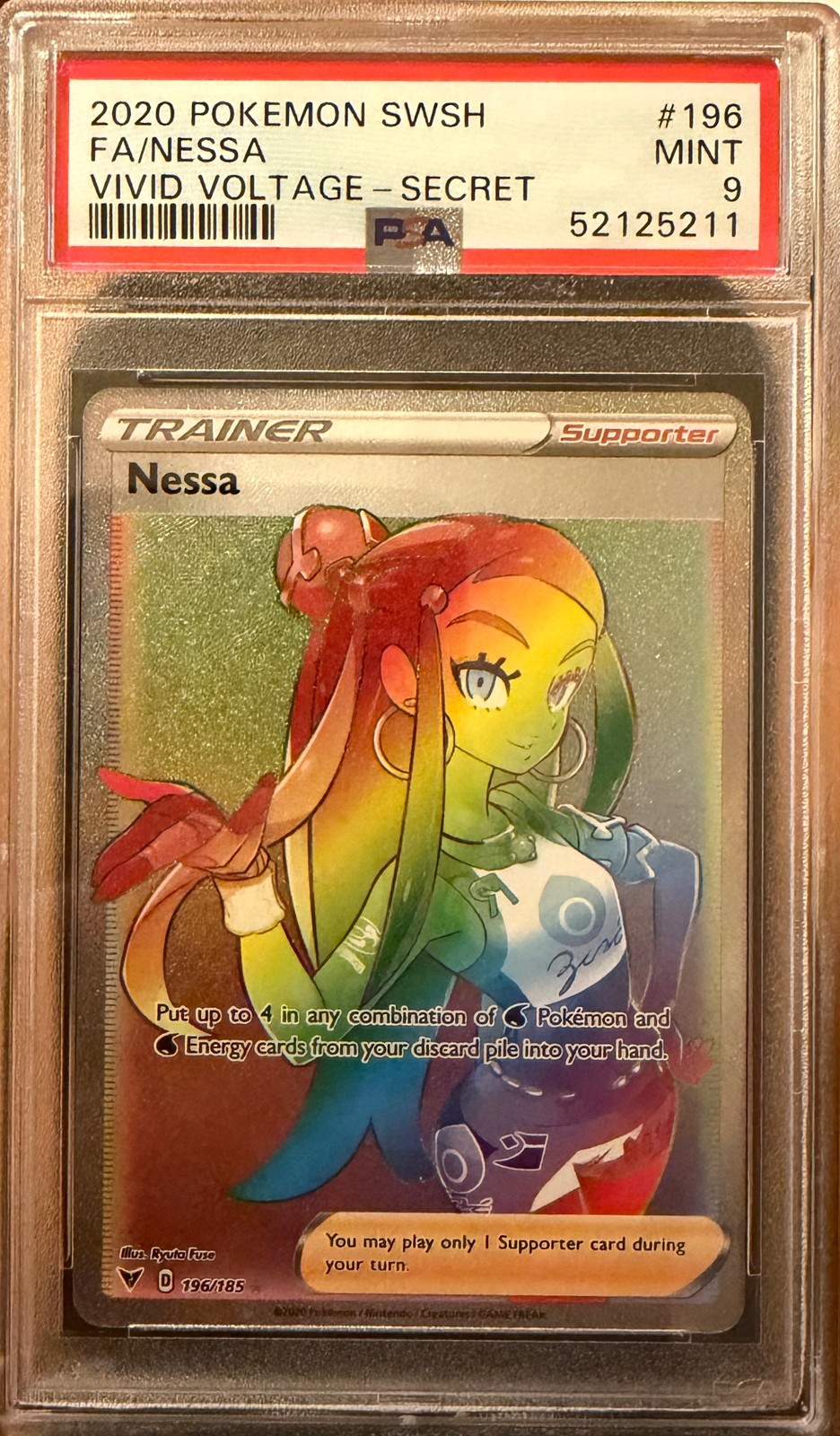 Nessa 196/185 Secret Vivid Voltage 2020 Pokemon PSA 9