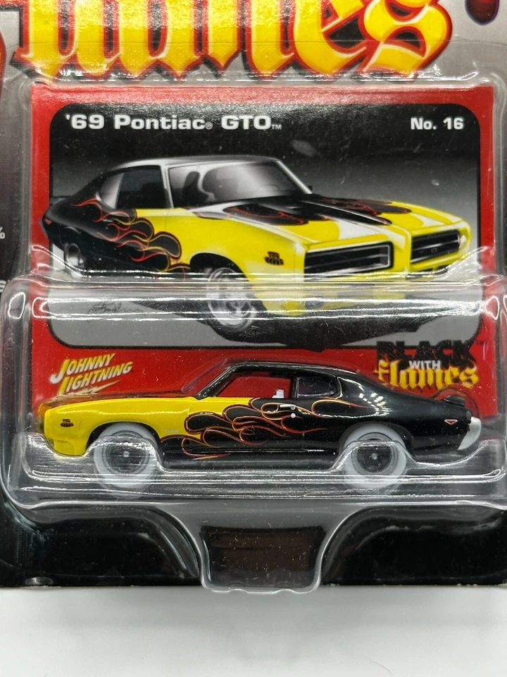 Johnny Lightning Street Freaks Black With Flames '69 Pontiac GTO White Lightning - Image 2 of 3