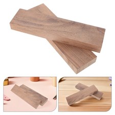  2 Pcs Walnut Carving Material Wood Sheets for Crafts Blank Wooden Blocks