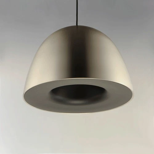 Fungo 1-Light LED Pendant in Satin Nickel with Black - Picture 2 of 6