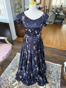 Civil War Reenactment Womens Formal Gown Day Dress Hand Made Small
