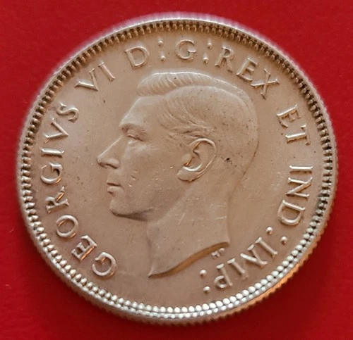 1938 Canada 25 Cents Silver Coin George VI KM#35 EF/AU "COMBINED SHIPPING "
