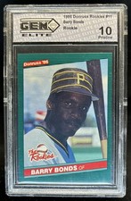 1986 Donruss The Rookies Barry Bonds PRISTINE Rookie RC #11 Pirates GEM 10